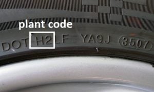 Plant code on a tire