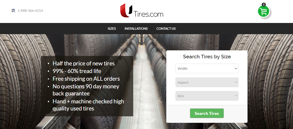 United Tires home page