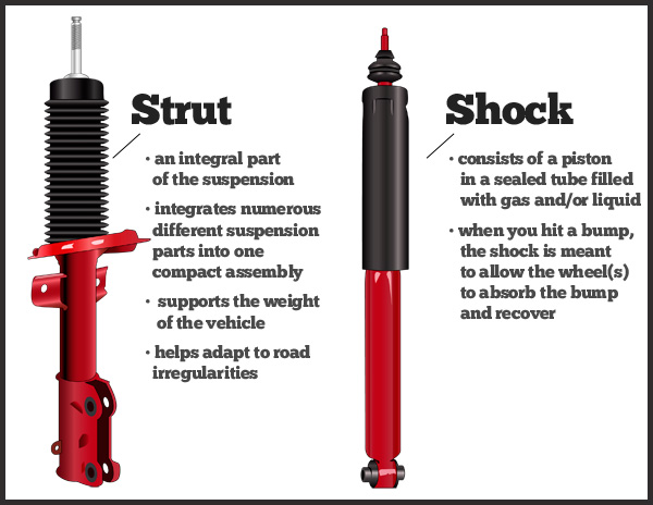 Strut and shock difference