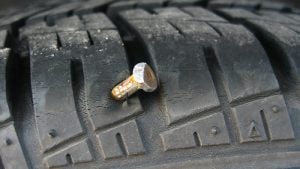 Nail in a tire
