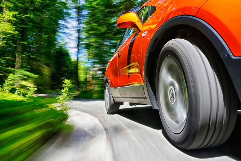 A car on a road