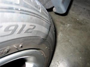 Tire sidewall bulge