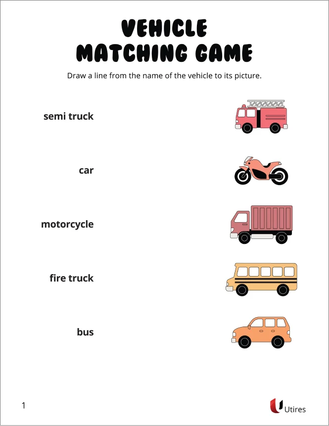 Vehicle Matching Game