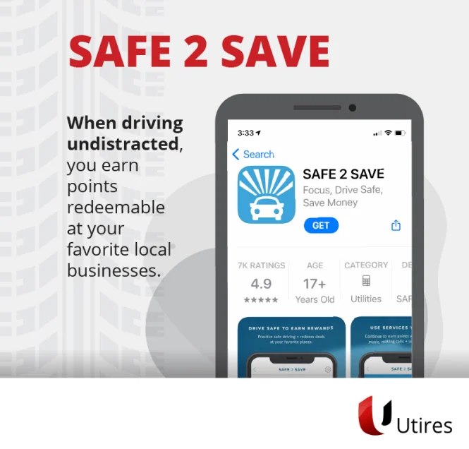 SAFE 2 SAVE app lets you earn redeemable points at local stores when driving undistracted