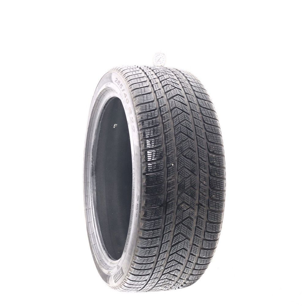 Set of (2) Used 285/40R22 Pirelli Scorpion Winter MO1 110V - 8.5/32 - Image 1