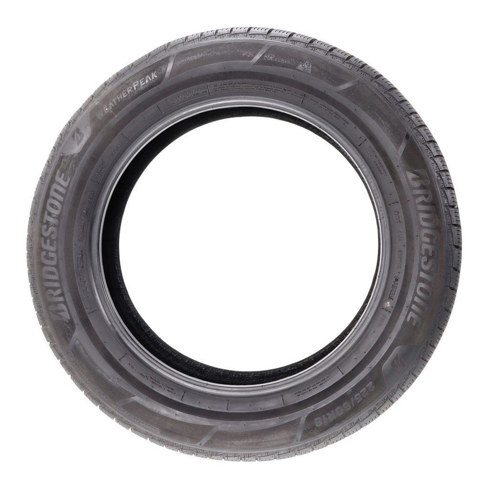 Set of (2) Used 225/60R18 Bridgestone WeatherPeak 100H - 9-10/32 - Image 3