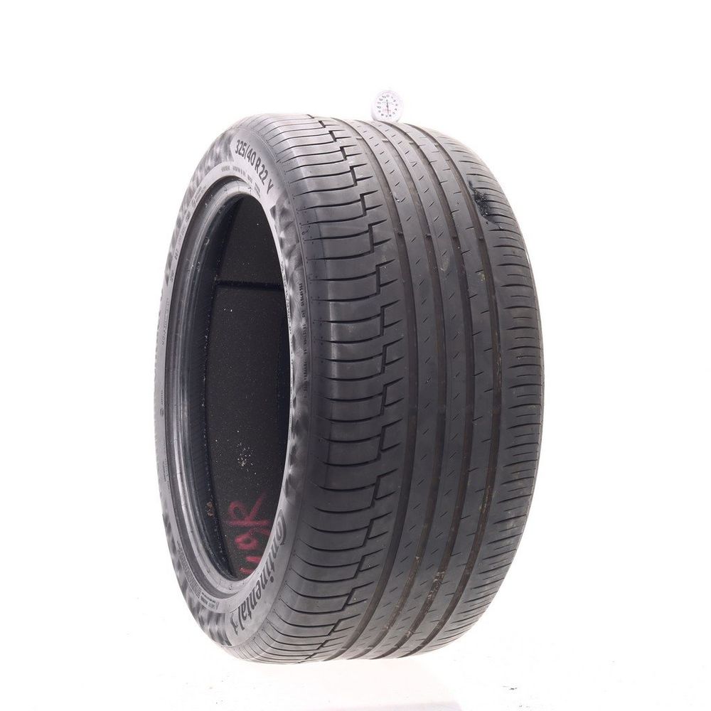 Set of (2) Used 325/40R22 Continental PremiumContact 6 MO-S ContiSilent 114Y - 6.5/32 - Image 1