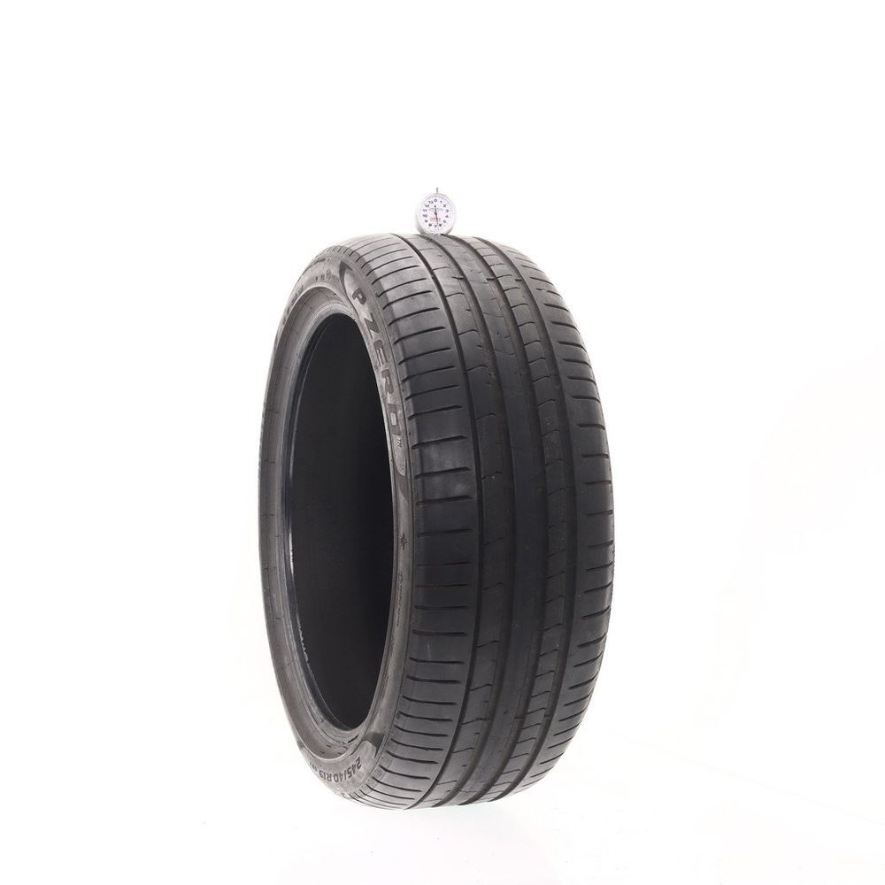 Set of (2) Used 245/40R19 Pirelli P Zero PZ4 98Y - 6.5-7.5/32 - Image 1