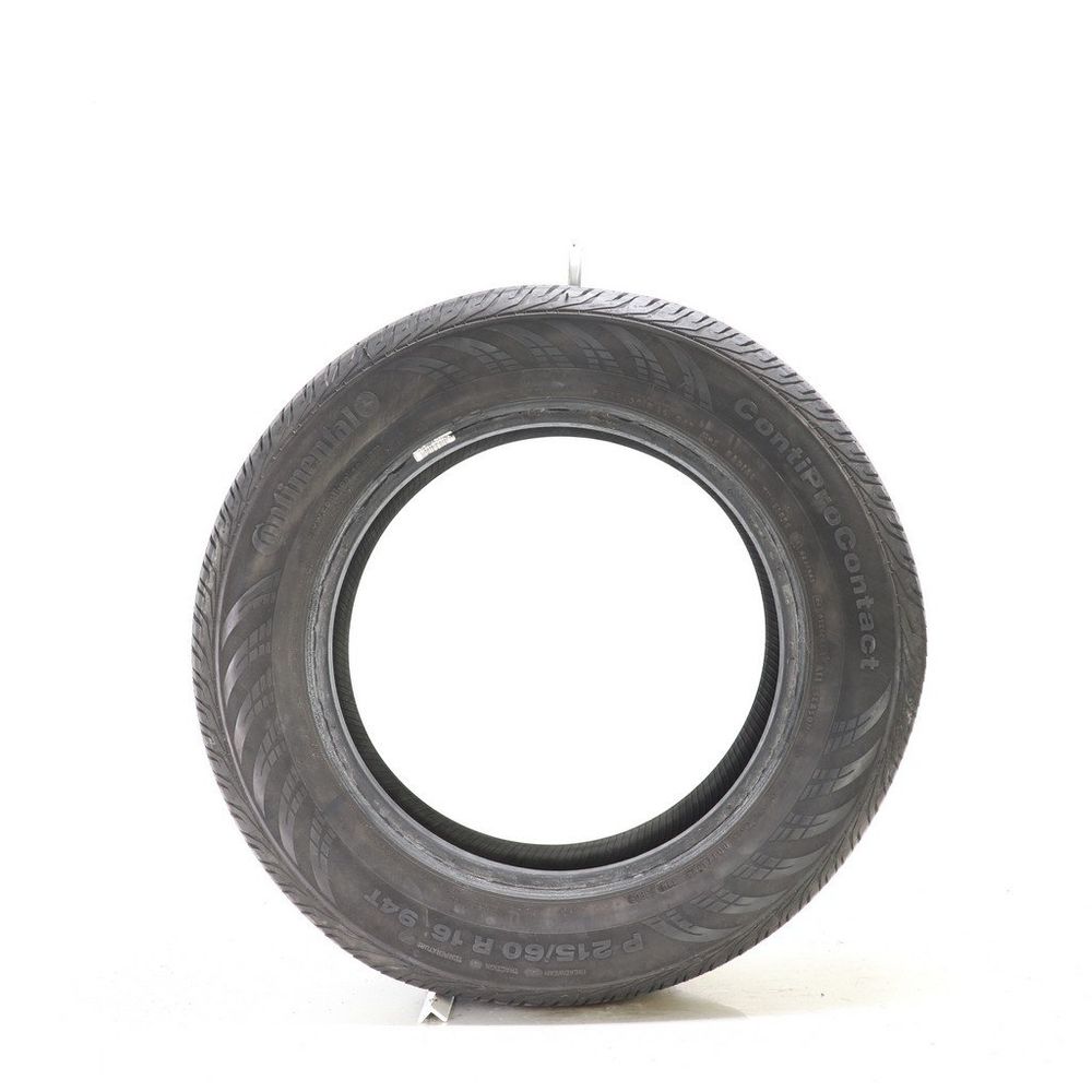 Set of (2) Used 215/60R16 Continental ContiProContact 94T - 9/32 - Image 3