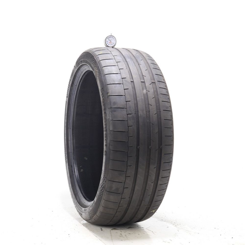 Set of (4) Used 255/40ZR21 Continental SportContact 6 R01 102Y - 4.5-5/32 - Image 1