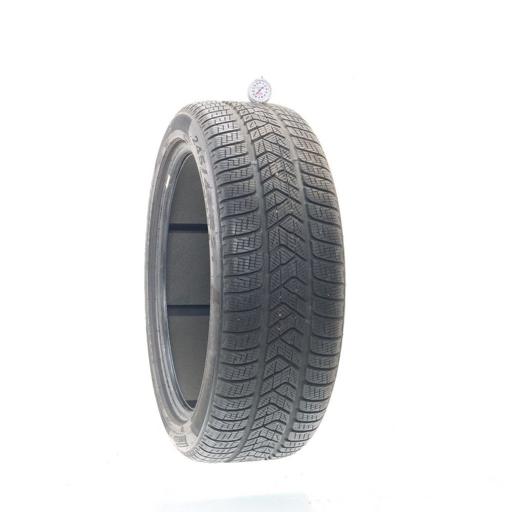 Set of (2) Used 245/45R21 Pirelli Scorpion Winter PNCS 104V - 8.5-9/32 - Image 1