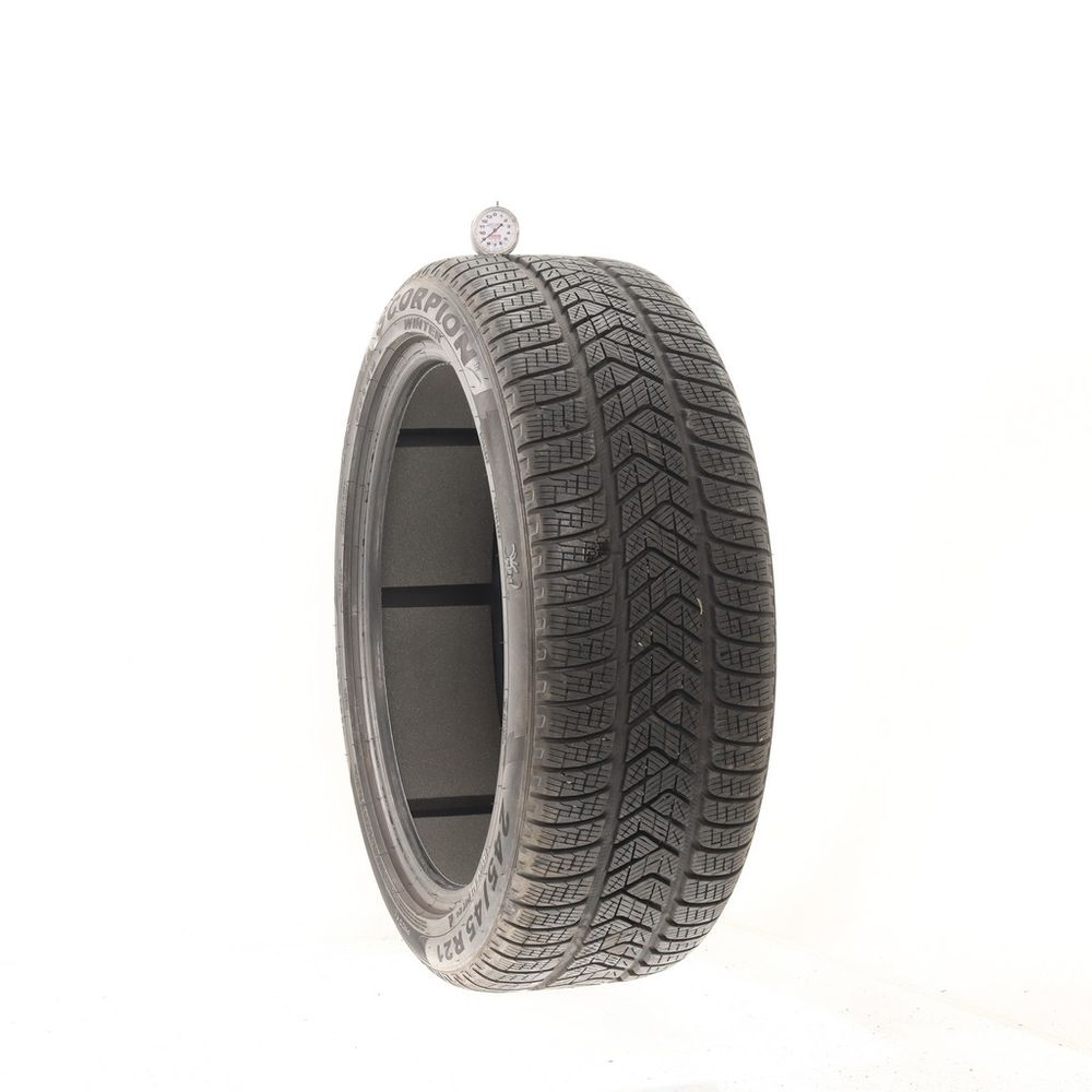 Set of (2) Used 245/45R21 Pirelli Scorpion Winter PNCS 104V - 8.5-9/32 - Image 4