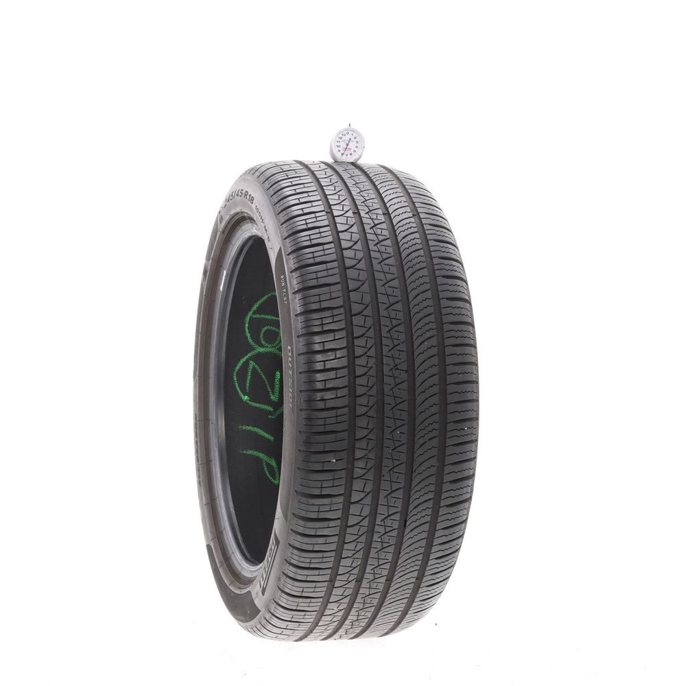 Set of (2) Used 245/45R18 Pirelli P Zero Run Flat 100H - 6.5-7.5/32 - Image 4