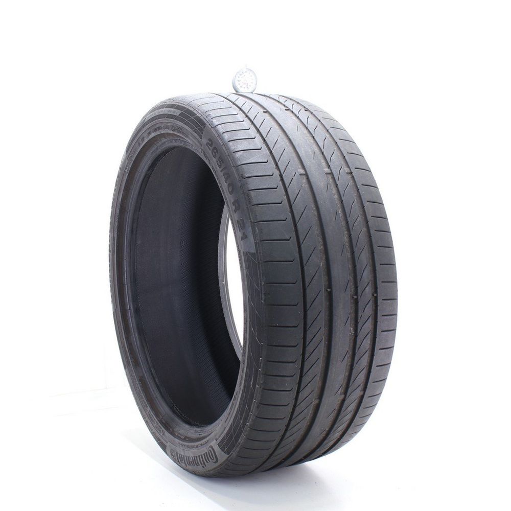 Set of (4) Used 265/40R21 Continental ContiSportContact 5P NO 101Y - 6-7/32 - Image 1