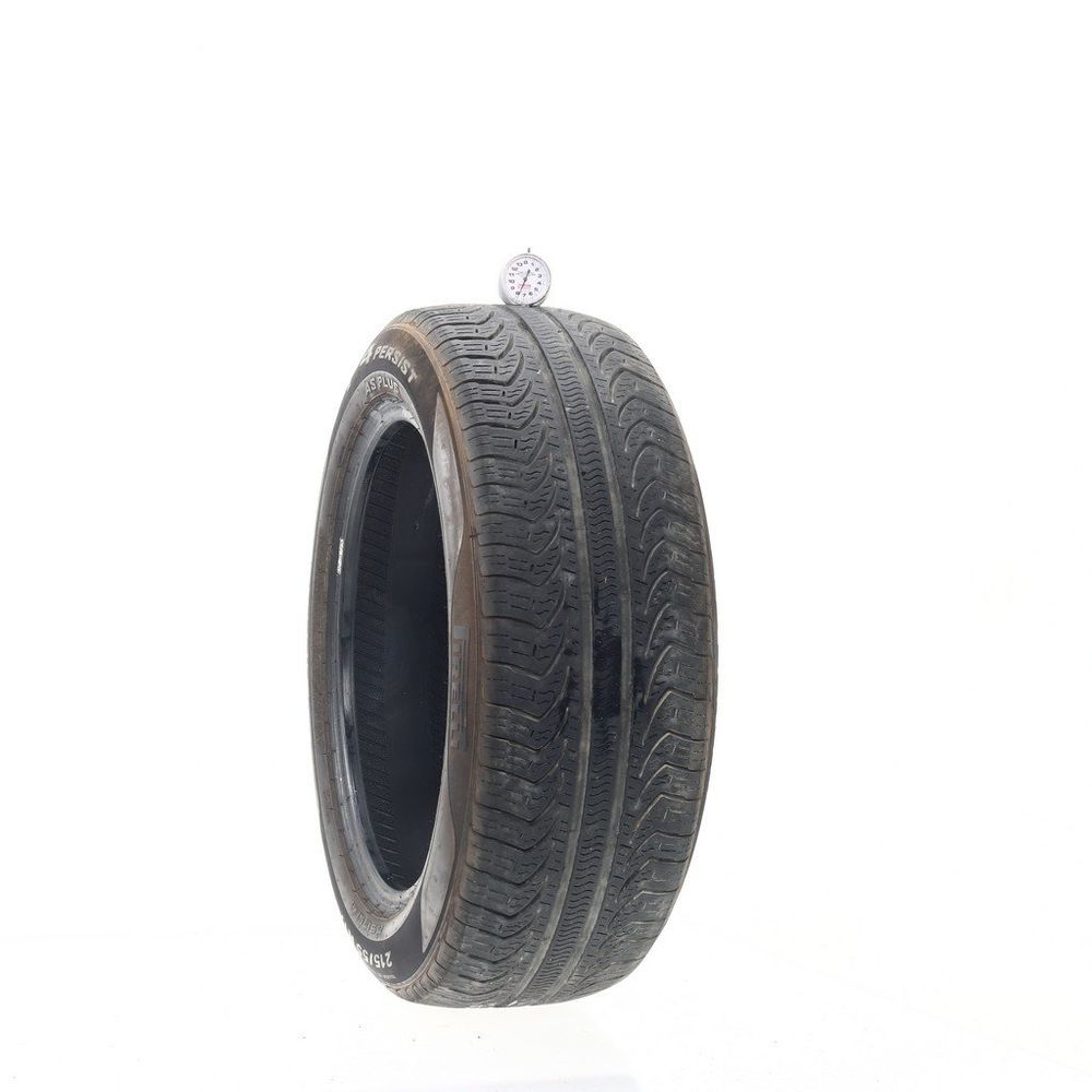 Set of (2) Used 215/55R17 Pirelli P4 Persist AS Plus 94V - 7.5-9/32 - Image 1