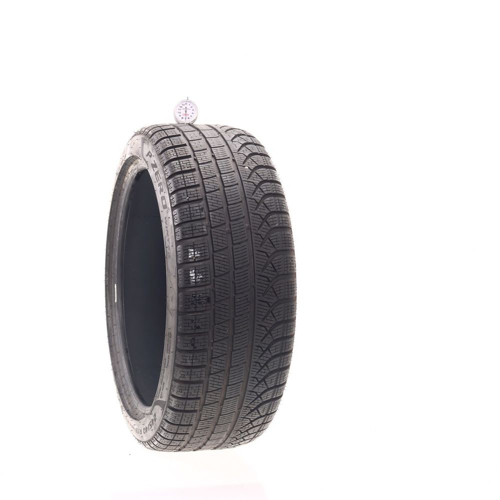Set of (2) Used 245/40R19 Pirelli P Zero Winter Run Flat 98H - 7/32 - Image 1