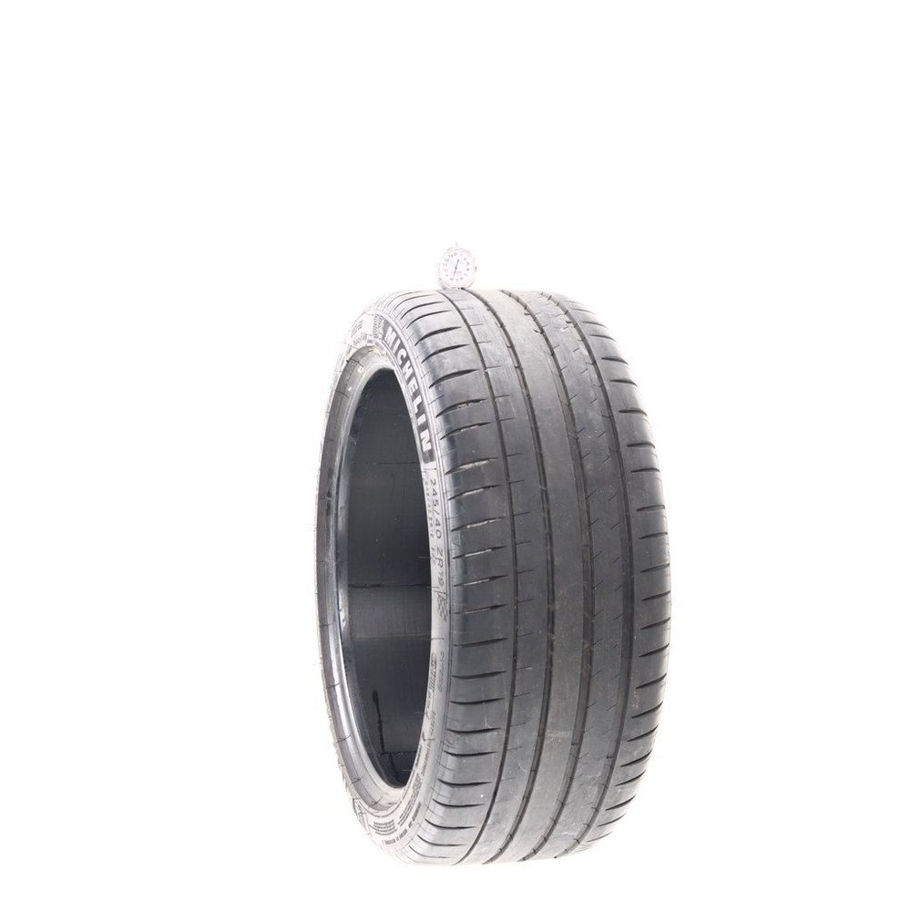 Set of (2) Used 245/40ZR19 Michelin Pilot Sport 4 S ZP 94Y - 7.5-8.5/32 - Image 1