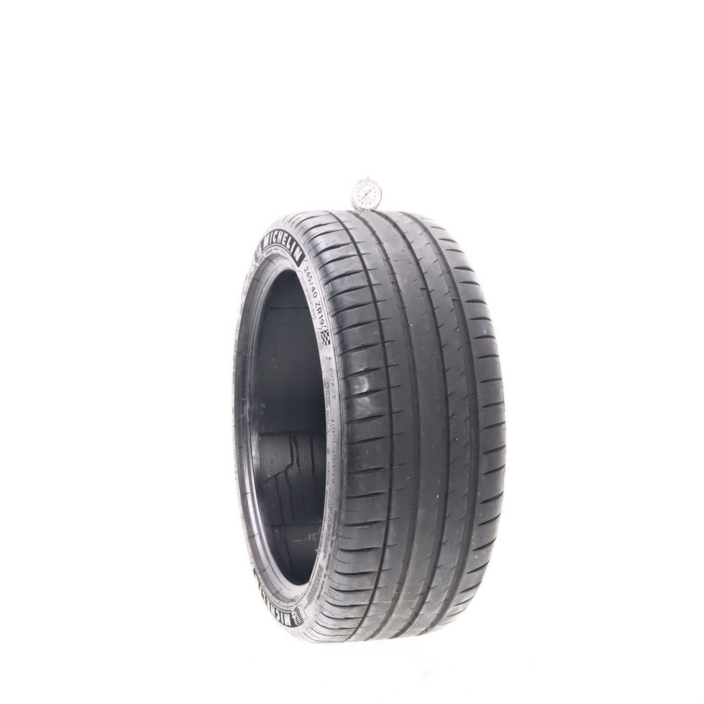Set of (2) Used 245/40ZR19 Michelin Pilot Sport 4 S ZP 94Y - 7.5-8.5/32 - Image 4
