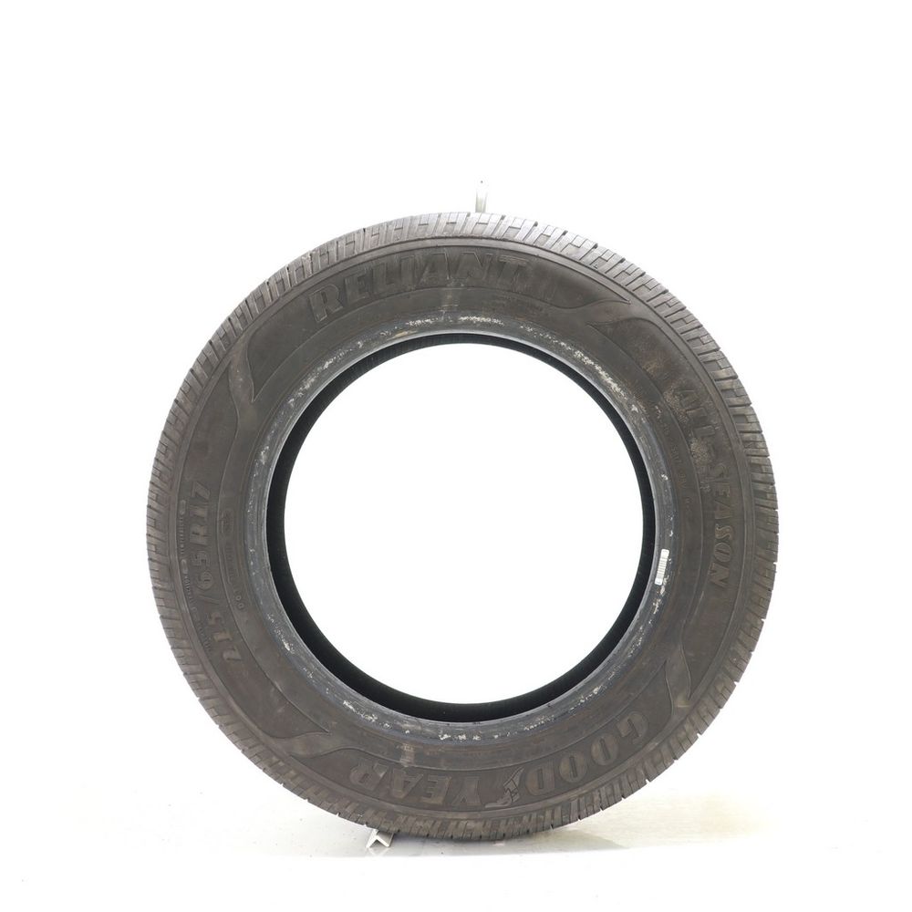 Set of (2) Used 215/65R17 Goodyear Reliant All-season 99V - 8.5-9/32 - Image 6