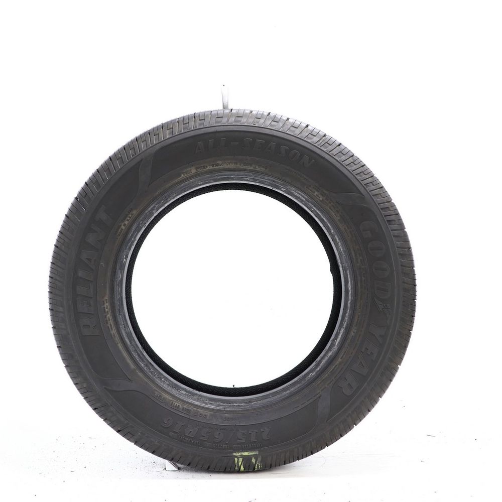 Set of (2) Used 215/65R16 Goodyear Reliant All-season 98V - 9/32 - Image 3
