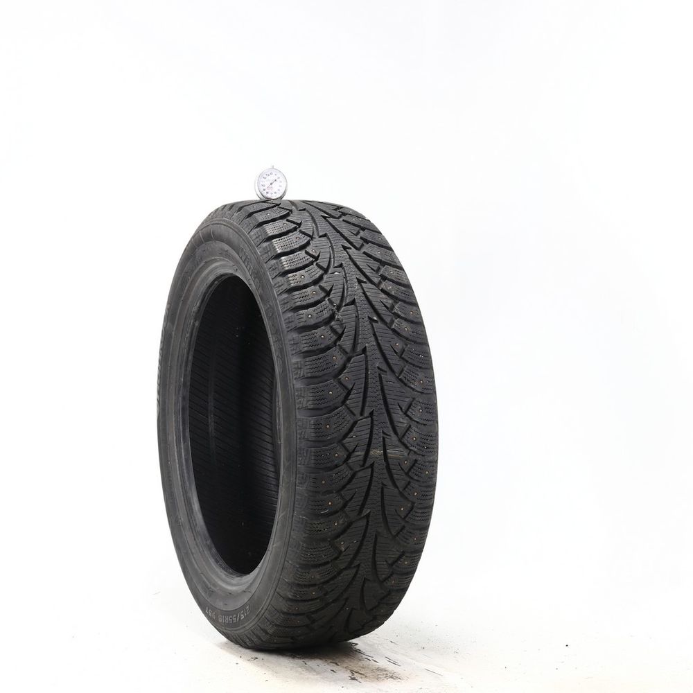 Used 215/55R18 Hankook Winter i*Pike (W409) Studded 95T - 9/32 - Image 1