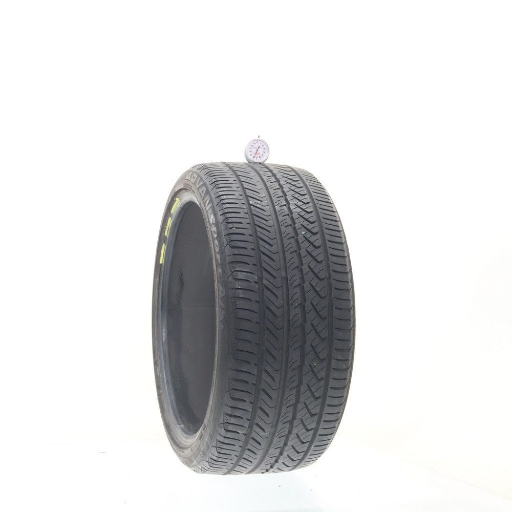 Set of (2) Used 245/35R18 Yokohama Advan Sport A/S Plus 92Y - 7.5-8.5/32 - Image 1