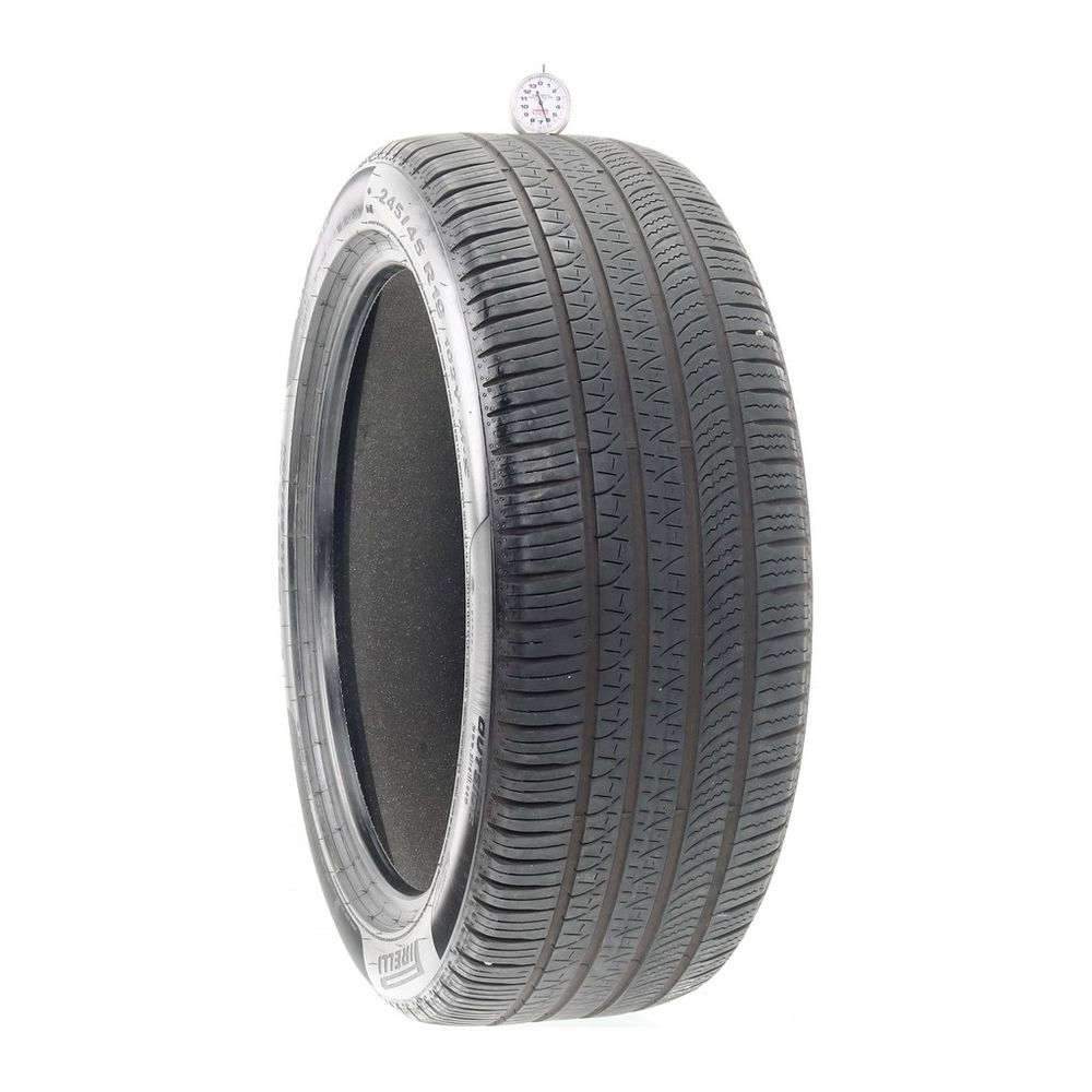 Set of (2) Used 245/45R19 Pirelli P Zero LM1 Elect PNCS 102Y - 6/32 - Image 1