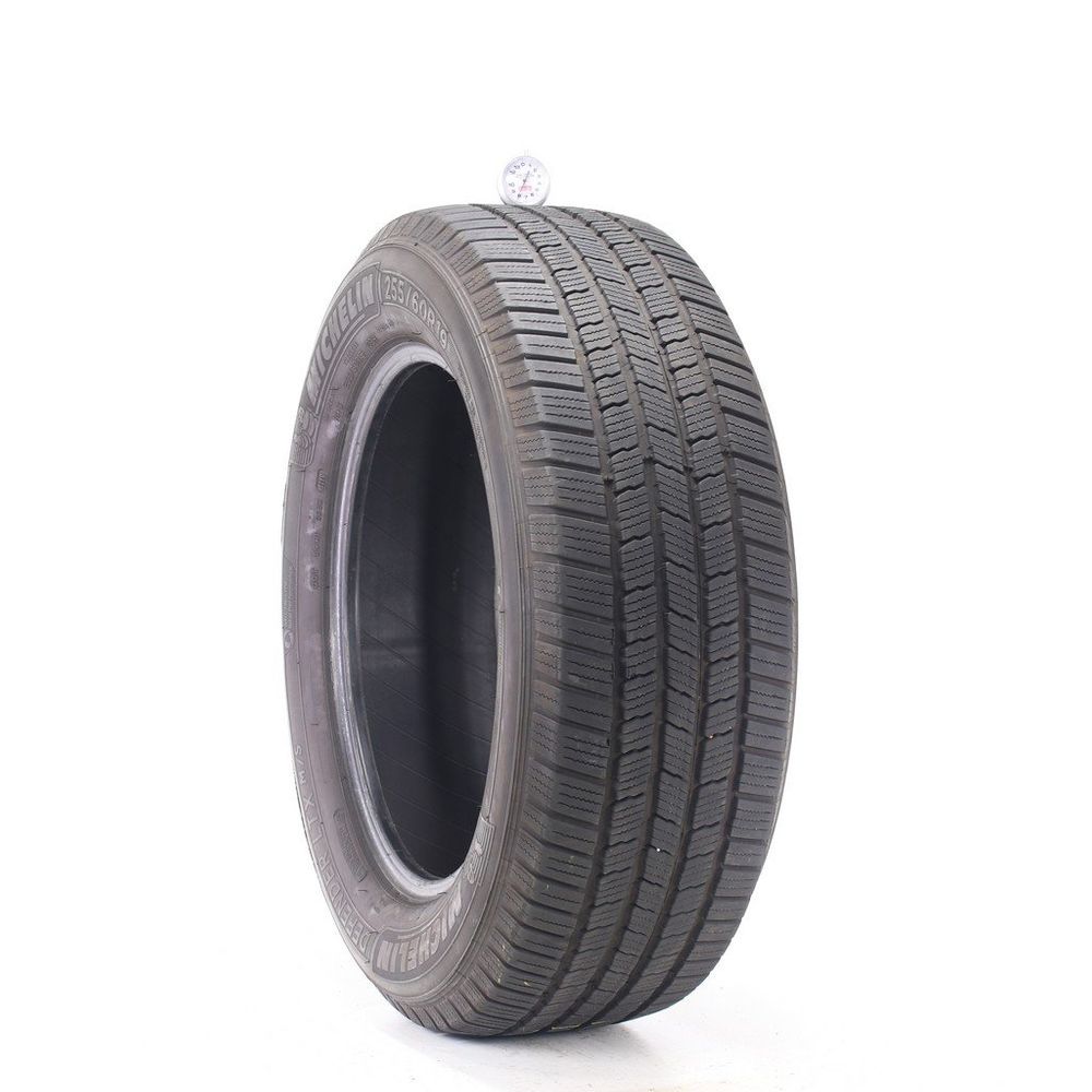 Set of (2) Used 255/60R19 Michelin Defender LTX M/S 109H - 8-8.5/32 - Image 1
