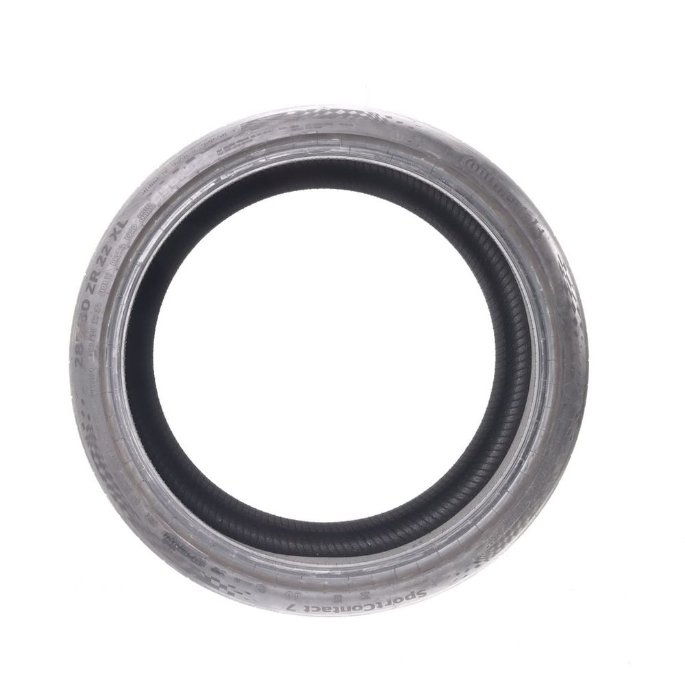 Set of (2) Used 285/30ZR22 Continental SportContact 7 AO ContiSilent 101Y - 8.5/32 - Image 3