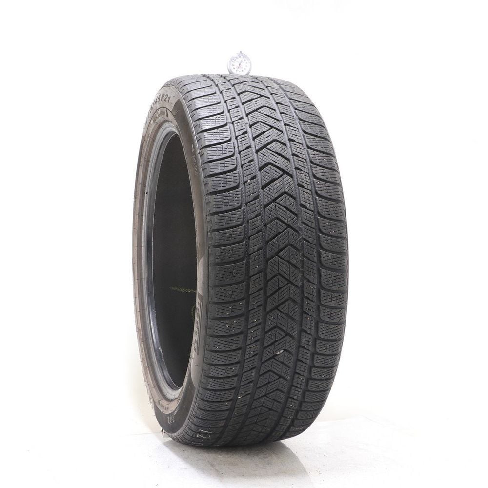 Set of (4) Used 275/45R21 Pirelli Scorpion Winter 110V - 7.5/32 - Image 1