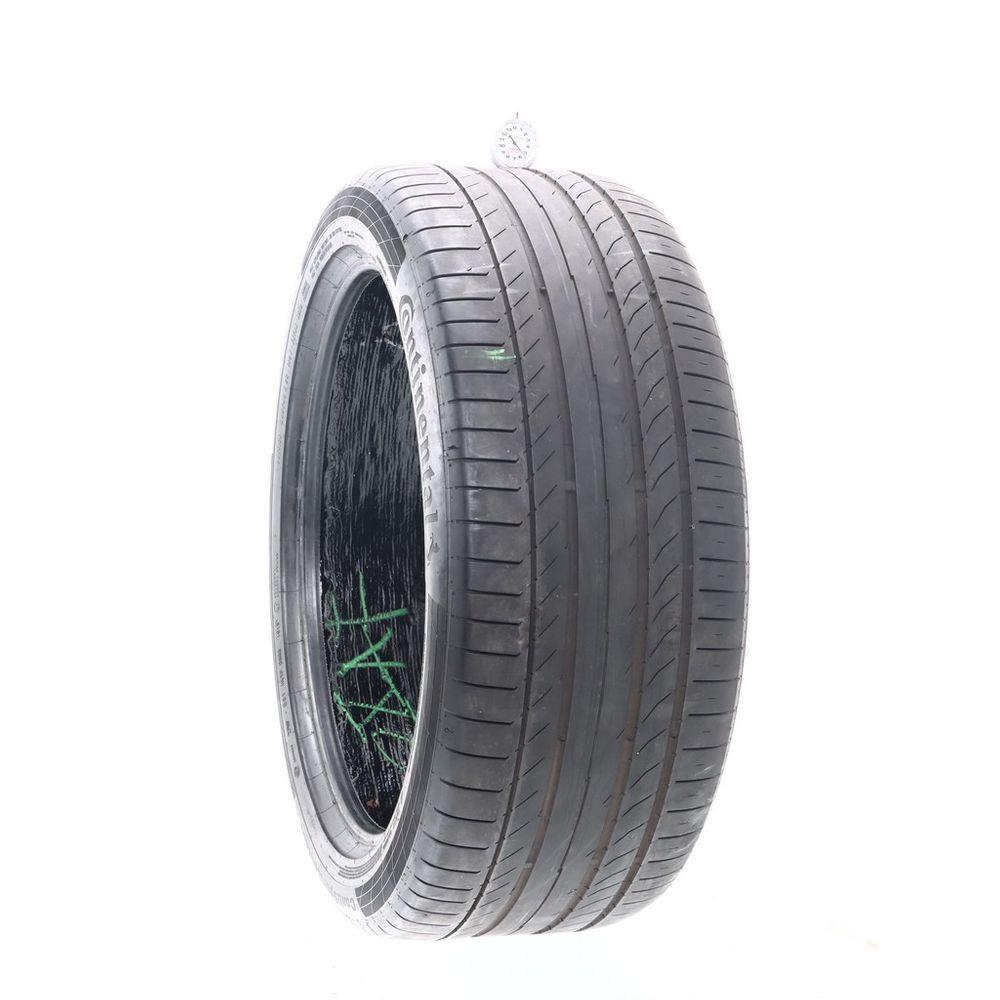 Set of (2) Used 285/40R22 Continental ContiSportContact 5 ContiSeal 110Y - 5.5/32 - Image 1