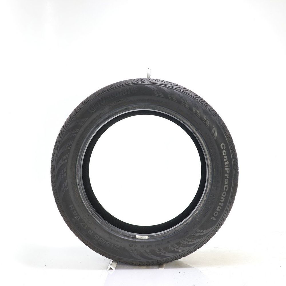 Set of (2) Used 215/55R17 Continental ContiProContact 94H - 8-9/32 - Image 3