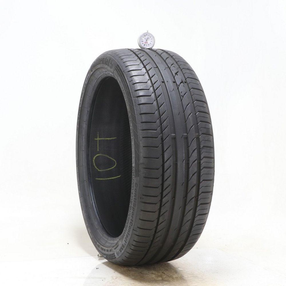 Set of (2) Used 225/40R19 Continental ContiSportContact 5 SSR 89Y - 8-8.5/32 - Image 1