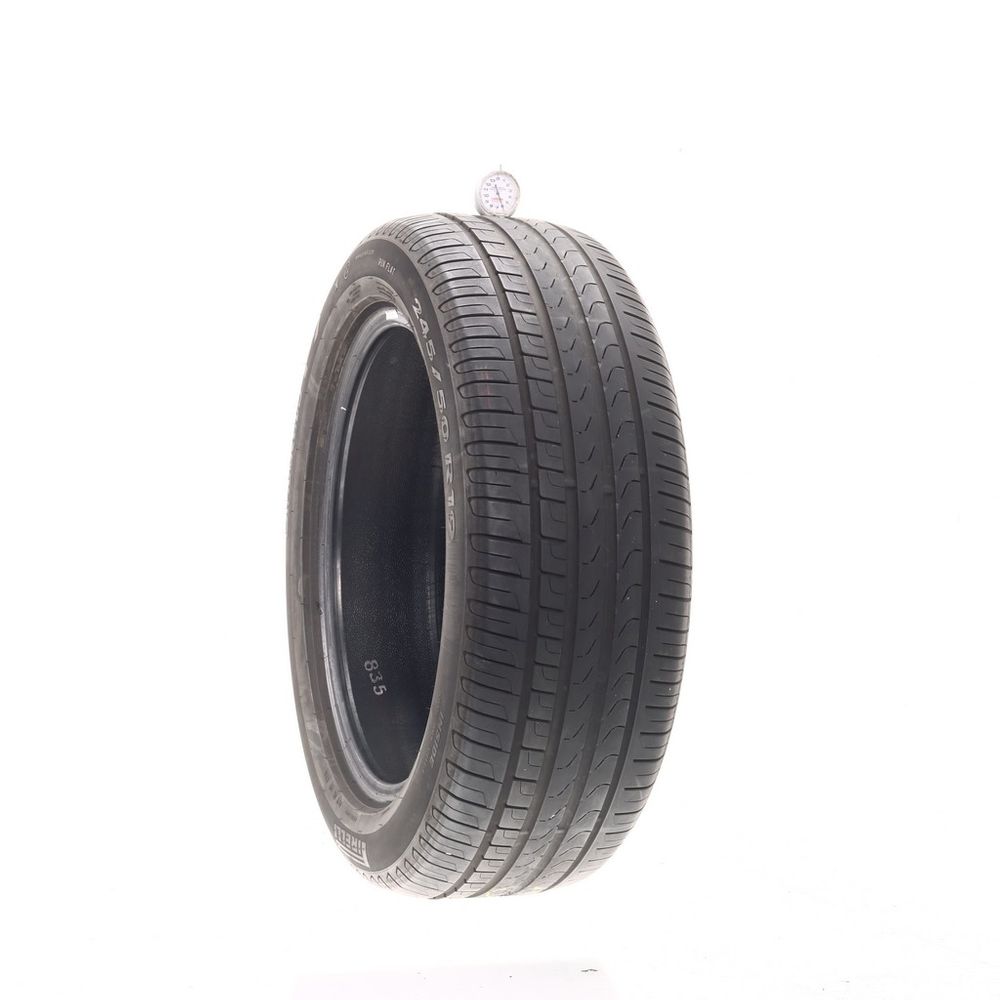 Set of (2) Used 245/50R19 Pirelli Cinturato P7 Run Flat 105W - 6/32 - Image 1