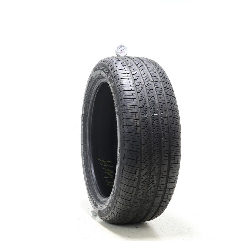 Set of (2) Used 245/45R19 Pirelli Cinturato P7 Run Flat 102V - 9-9.5/32 - Image 1