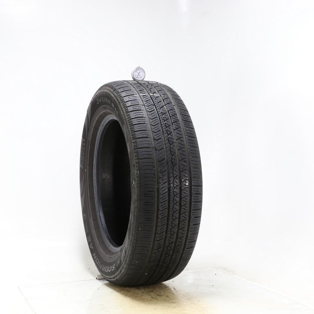 Set of (2) Used 245/60R18 Pirelli Scorpion AS Plus 3 105H - 8.5/32 - Image 1