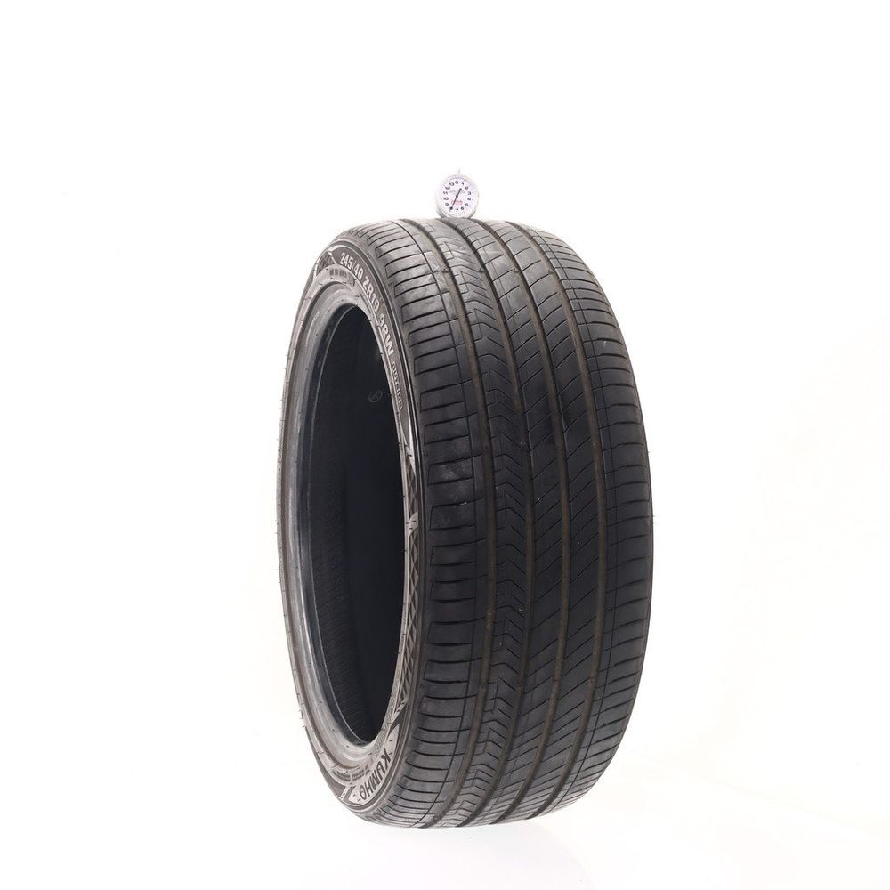 Set of (2) Used 245/40ZR19 Kumho Majesty 9 Solus TA91 98W - 8-8.5/32 - Image 1