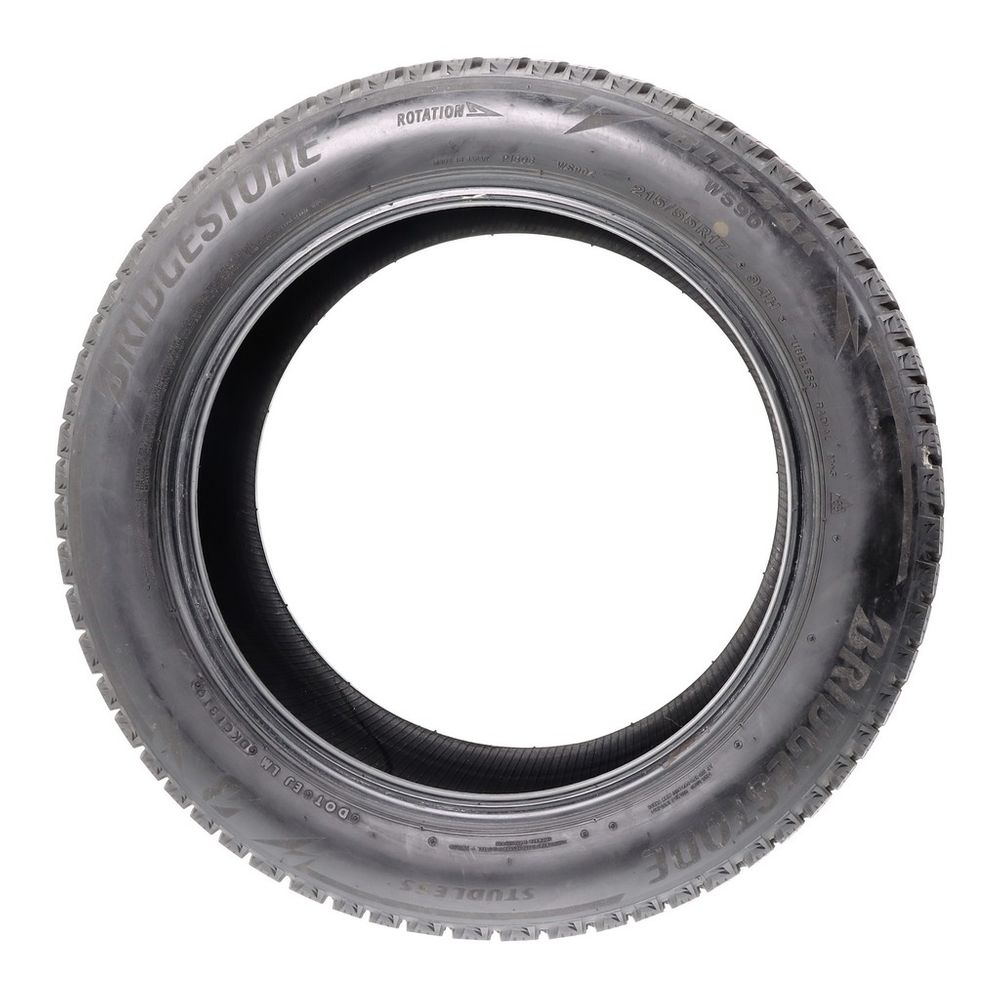 Set of (4) Used 215/55R17 Bridgestone Blizzak WS90 Studless 94H - 8.5-10/32 - Image 6