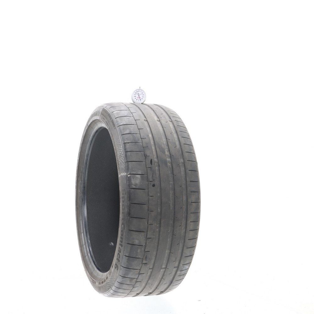 Set of (2) Used 255/35R19 Continental SportContact 6 R01 96Y - 6-7.5/32 - Image 1