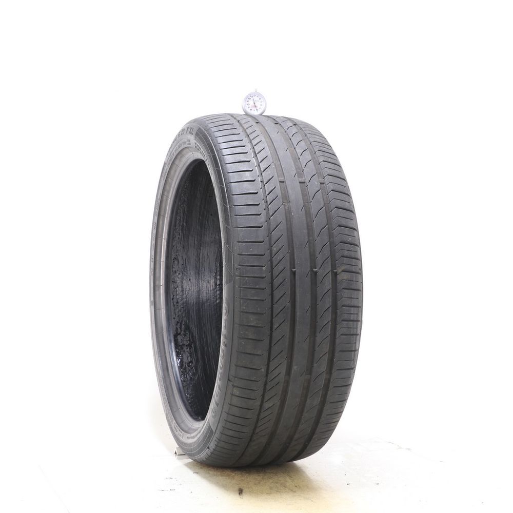 Set of (2) Used 255/40R21 Continental ContiSportContact 5 ContiSeal 102Y - 6-7.5/32 - Image 1