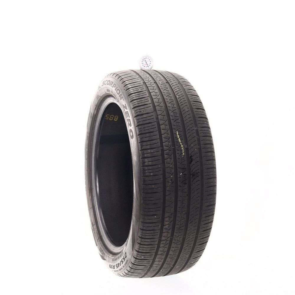 Set of (4) Used 255/45R19 Pirelli Scorpion Zero 100H - 6-7/32 - Image 1