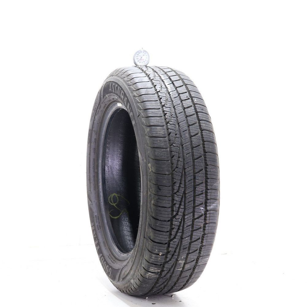 Set of (2) Used 215/60R17 Goodyear Assurance WeatherReady 96H - 7.5-9/32 - Image 1