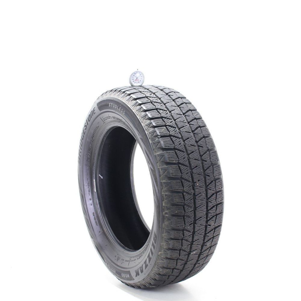 Set of (2) Used 215/60R16 Bridgestone Blizzak WS80 95H - 8.5-9/32 - Image 1