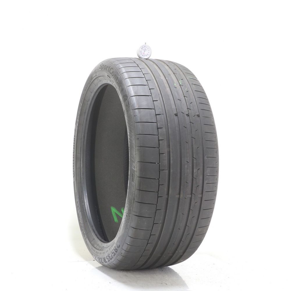 Set of (4) Used 285/35R22 Continental SportContact 6 TO ContiSilent 106Y - 7-7.5/32 - Image 4