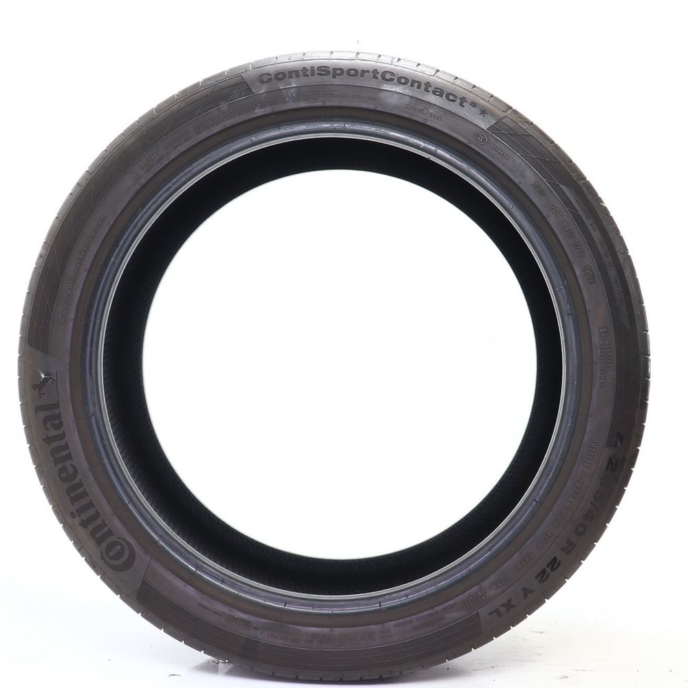 Set of (2) Used 285/40R22 Continental ContiSportContact 5 ContiSeal 110Y - 5-6/32 - Image 3