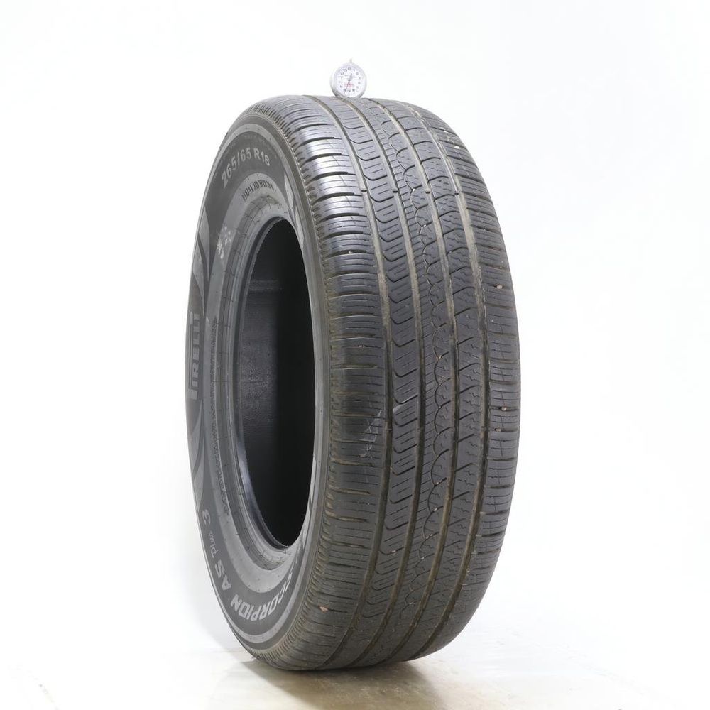 Set of (2) Used 265/65R18 Pirelli Scorpion AS Plus 3 114H - 7.5-8.5/32 - Image 1