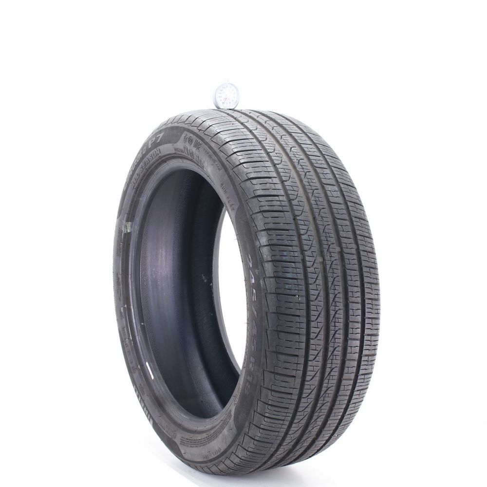 Set of (4) Used 245/45R18 Pirelli Cinturato P7 MOE Run Flat 100H - 7-8/32 - Image 4