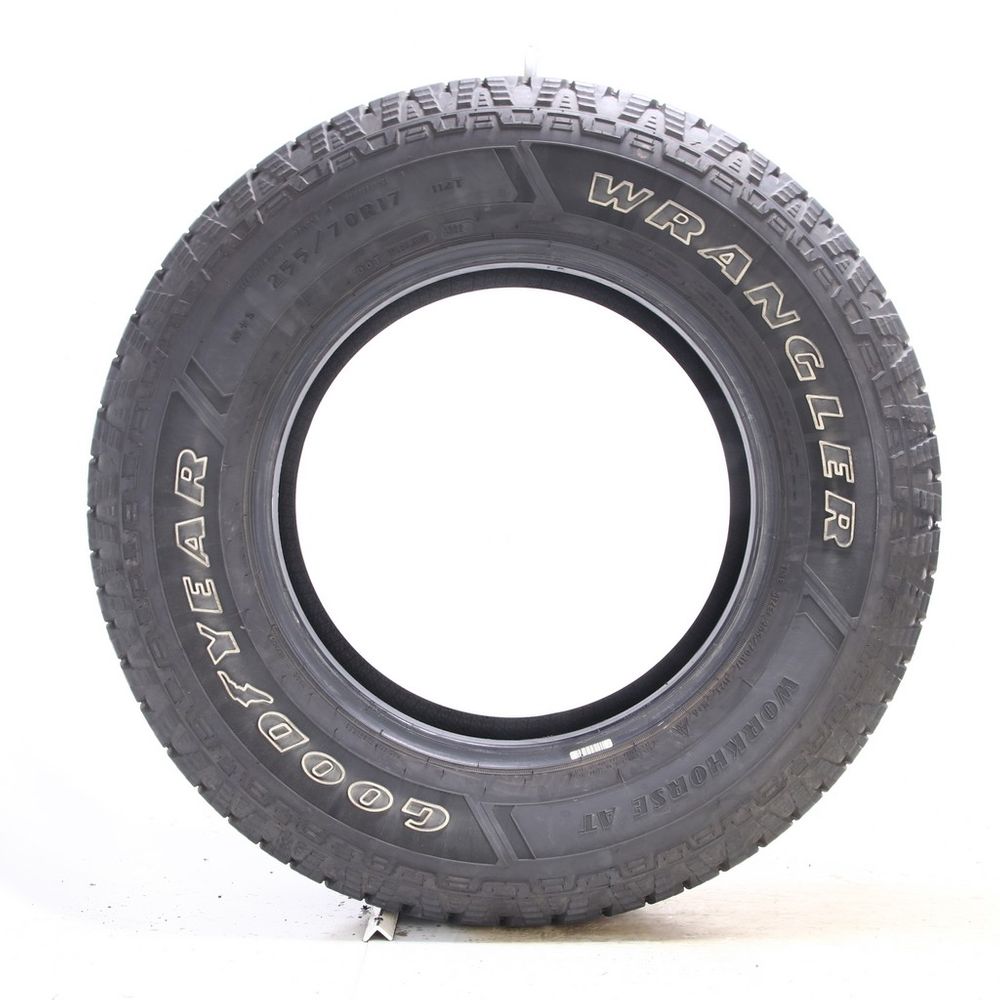 Set of (2) Used 255/70R17 Goodyear Wrangler Workhorse AT 112T - 11-11.5/32 - Image 3