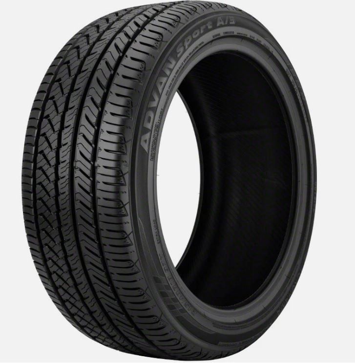 Set of (2) New 235/45R17 Yokohama ADVAN Sport A/S 97W - Image 1