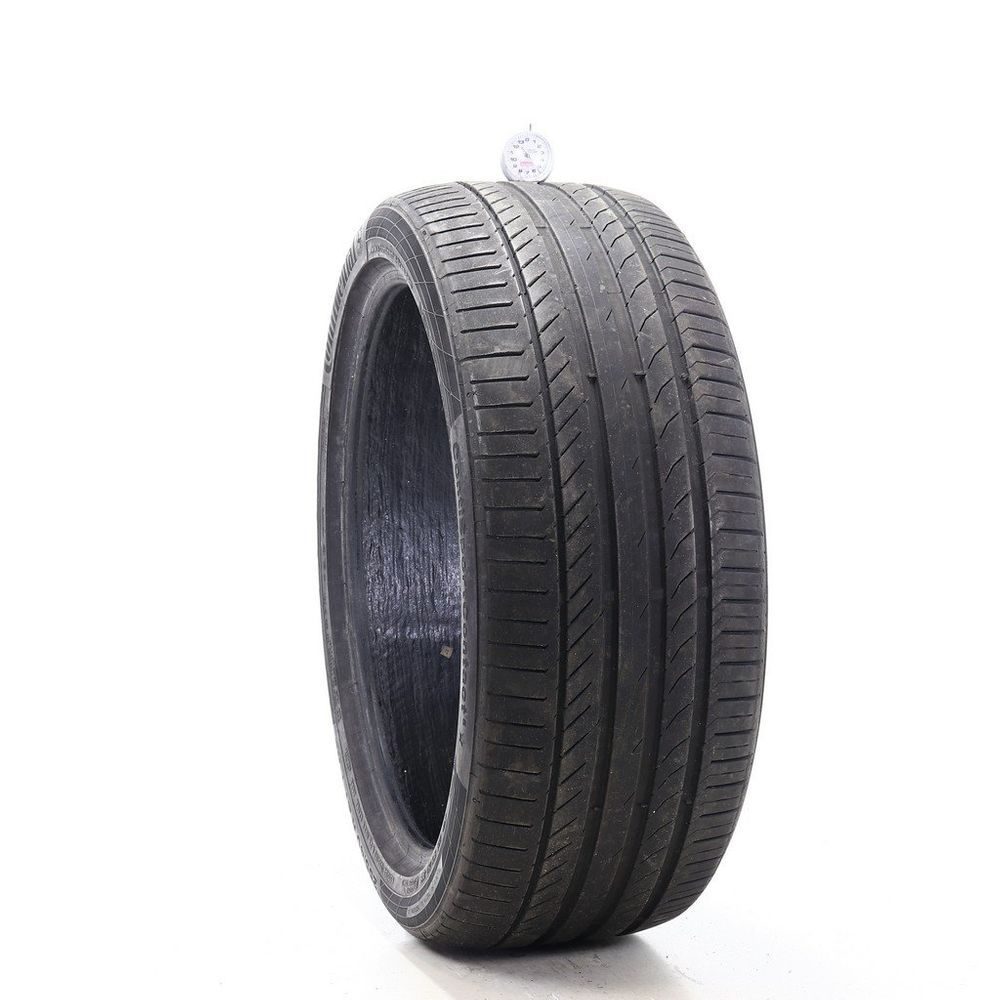 Set of (4) Used 255/40R21 Continental ContiSportContact 5 ContiSeal 102Y - 5.5-7/32 - Image 1